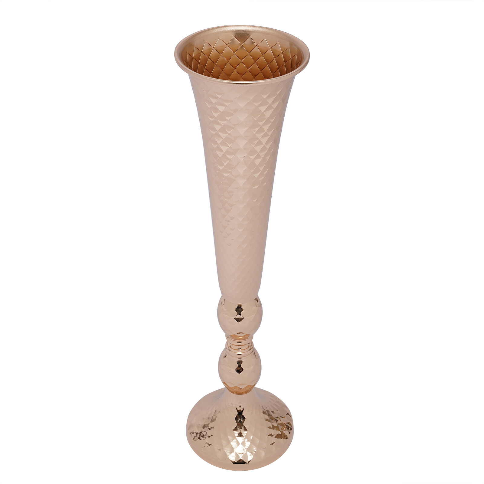 10Pcs Gold Flower Vases Wedding Table Centerpieces 20.5″ Tall Metal Trumpet Vase