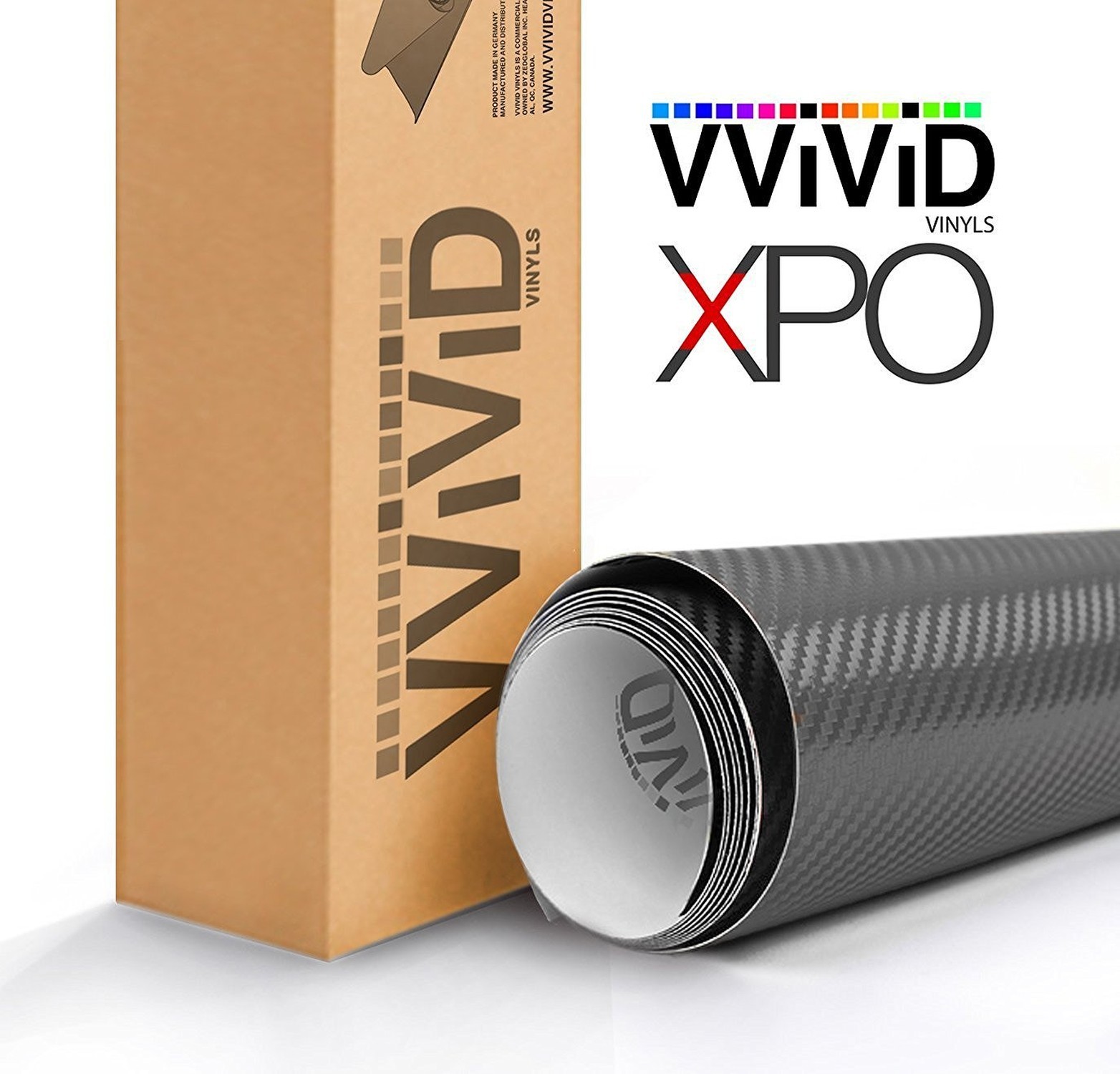VViViD® Meteorite Dark Grey True R Carbon Fiber Vinyl Wrap Roll with Air Re