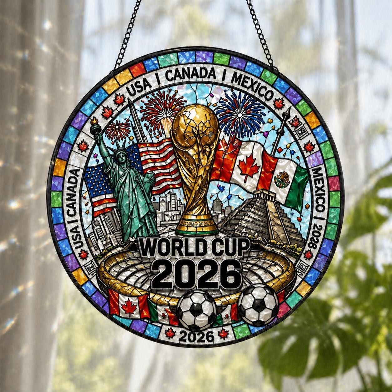 World Cup 2026 Suncatcher FIFA World Cup 2026 North America Soccer Memorabilia