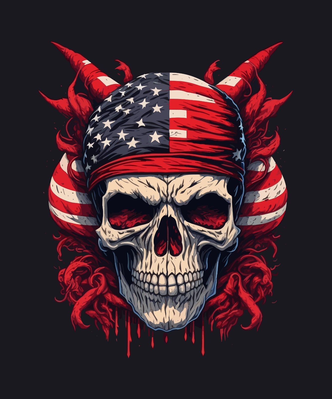 AMERICAN SKULL DIE CUT +CAR DECAL STICKER DESIGN 6YEARS LAMINATED FREE STICKER