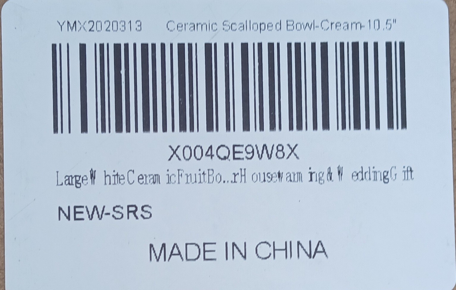 Accessoryway Large White Ceramic Footed Bowl-10.6″ Wide-NEW IN ORIG BOX