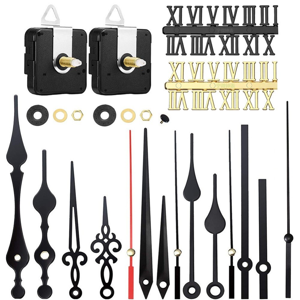 Silent Clock Repair Kit with Five Sets of Hands for Custom Clock Making