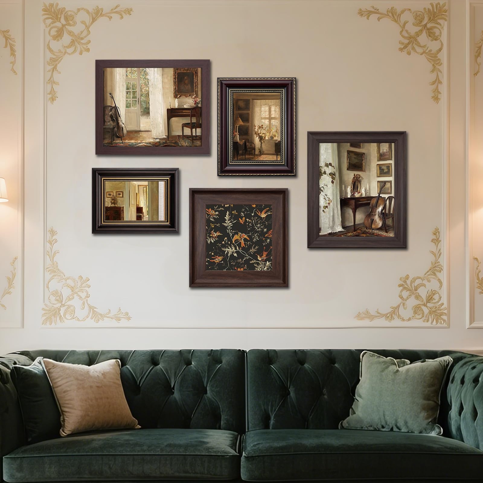 10 Pack Vintage Picture Frames for 10 x 8 inches to 3 x 2 inches, Classic