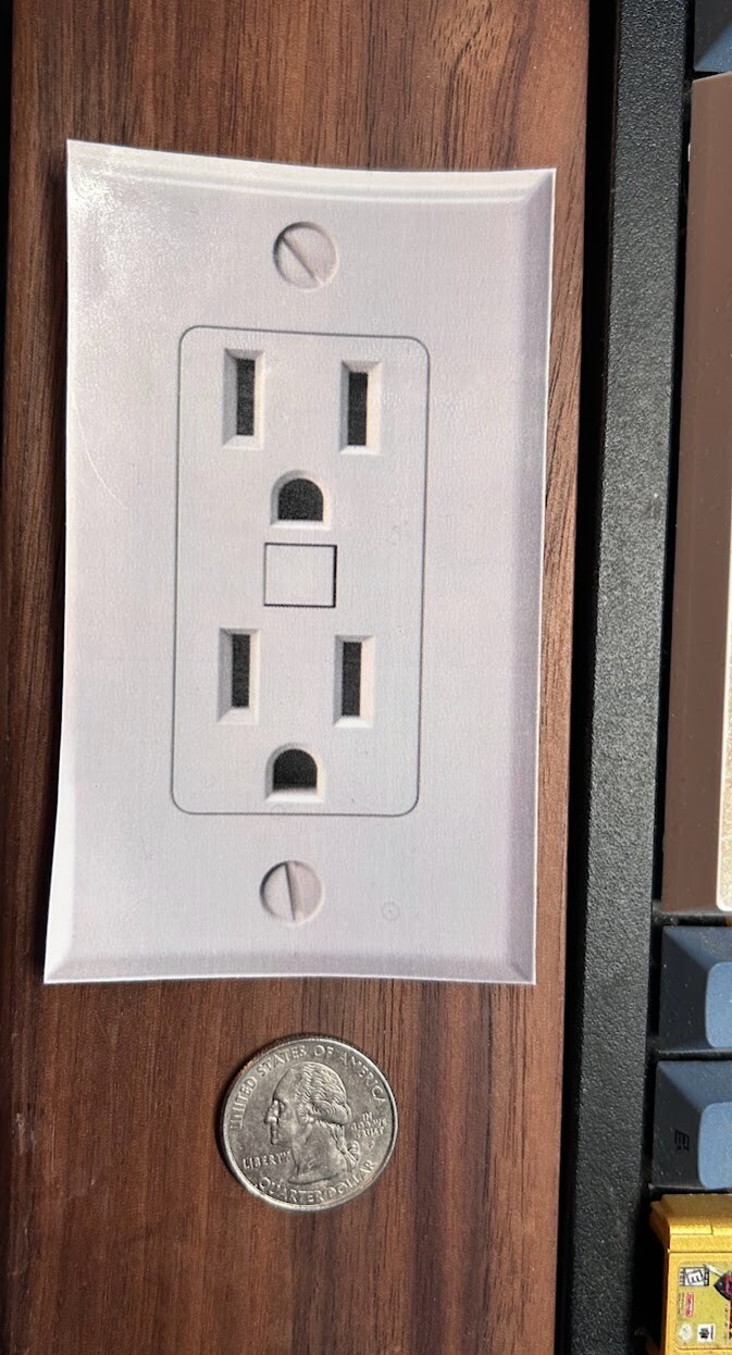Fake Electrical Outlet Sticker (Prank) Glossy Vinyl Sticker