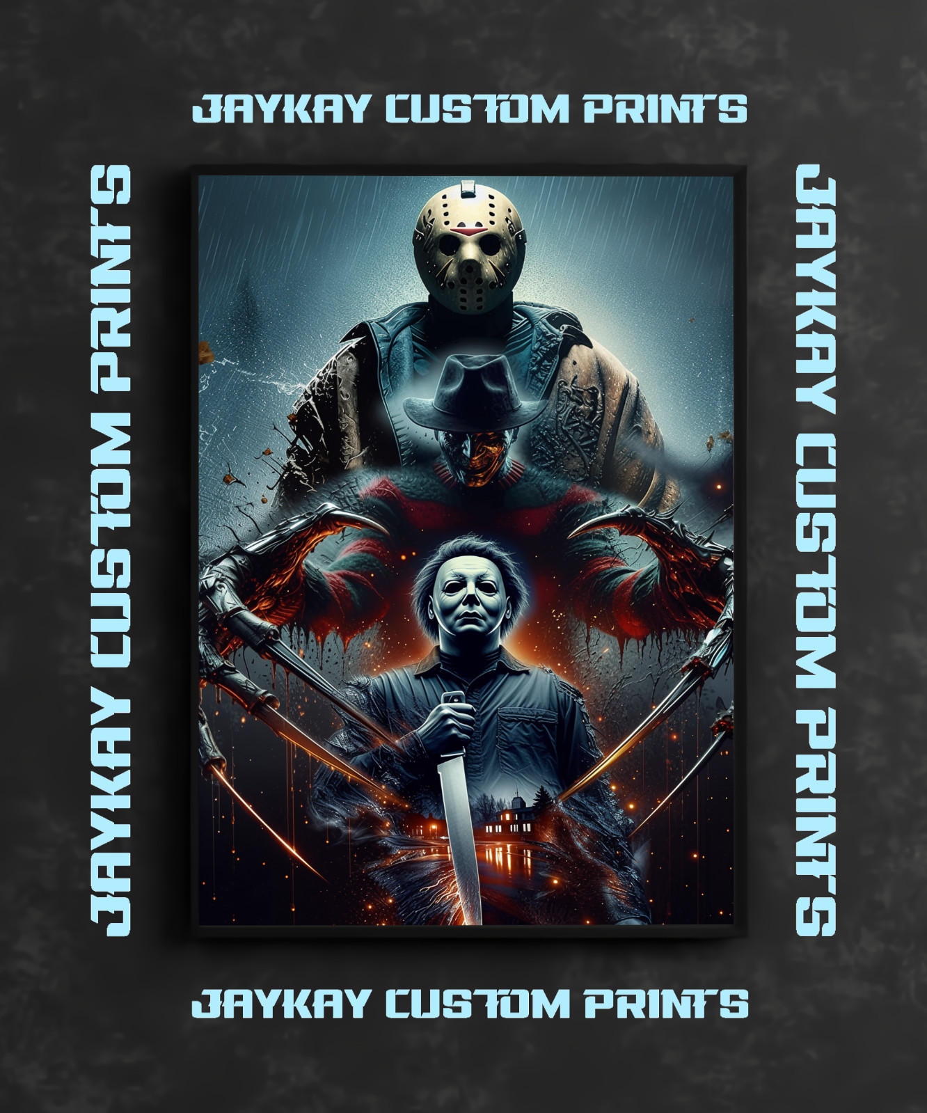 Horror Movies Poster Jason Freddy Michael Myers Print – No Frame