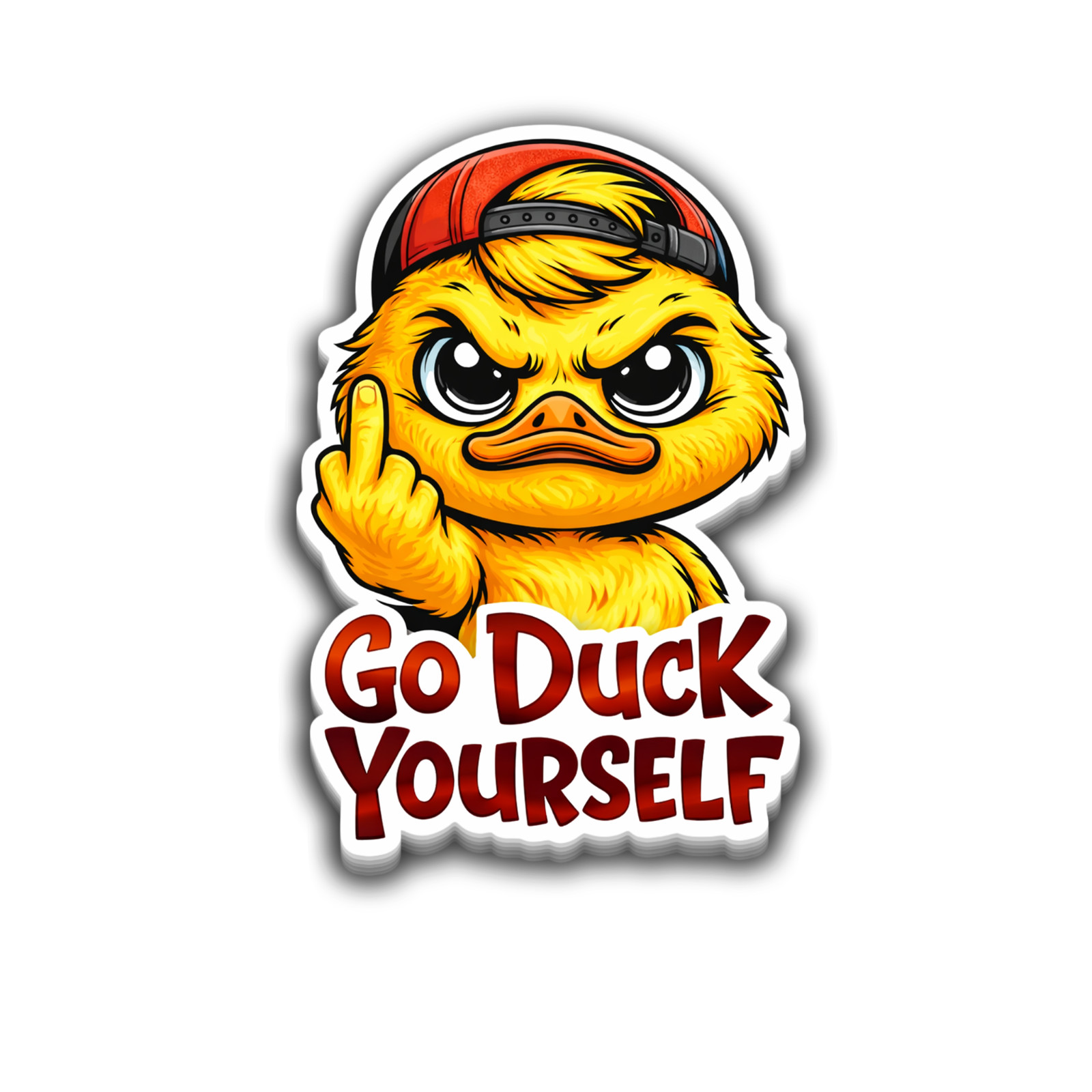 Duck Funny Sticker 4 Inch Vinyl Decal Funny Sticker Adult Humor