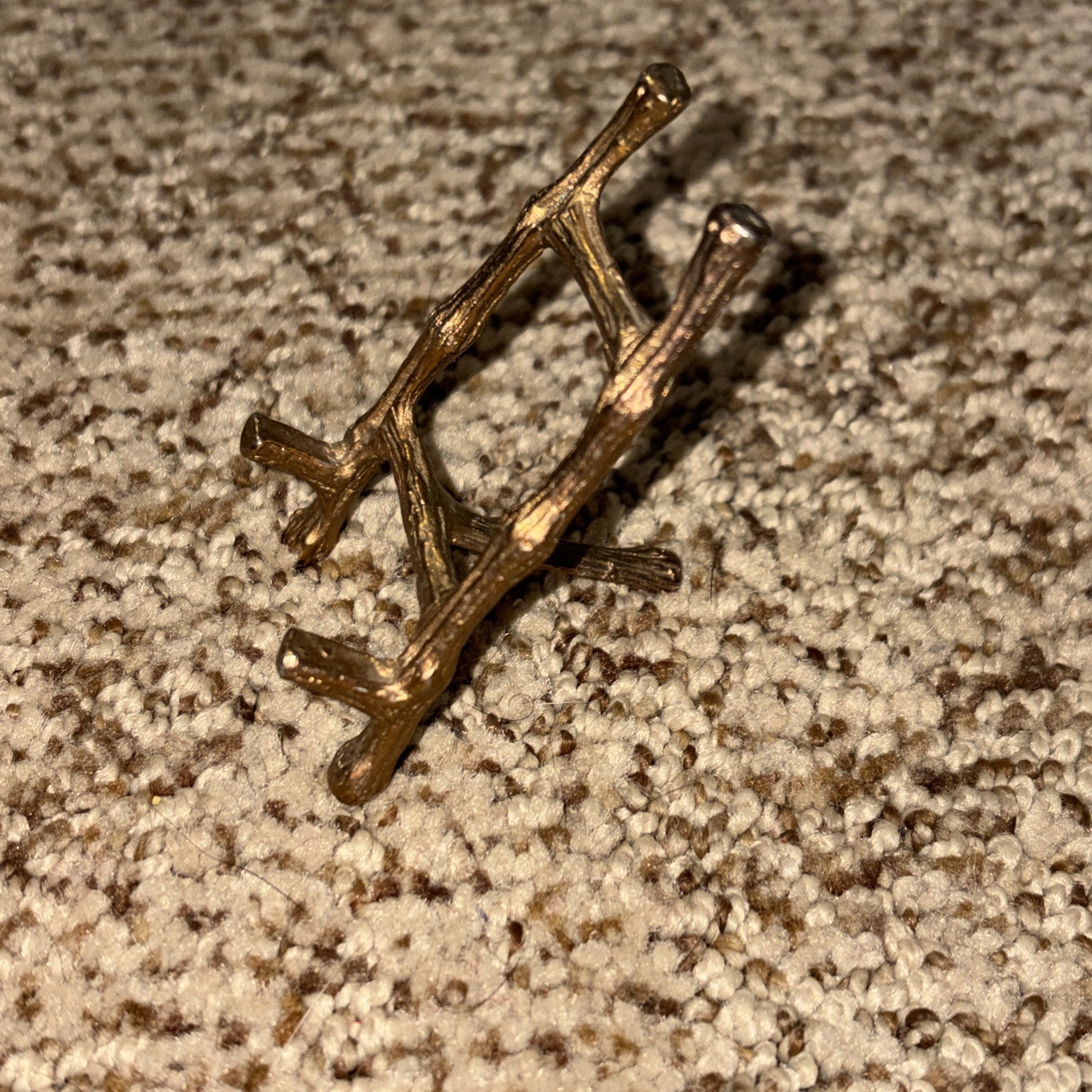 VTG Gold Brass Miniature Dollhouse Table Art Easel Faux Bamboo Display Stand