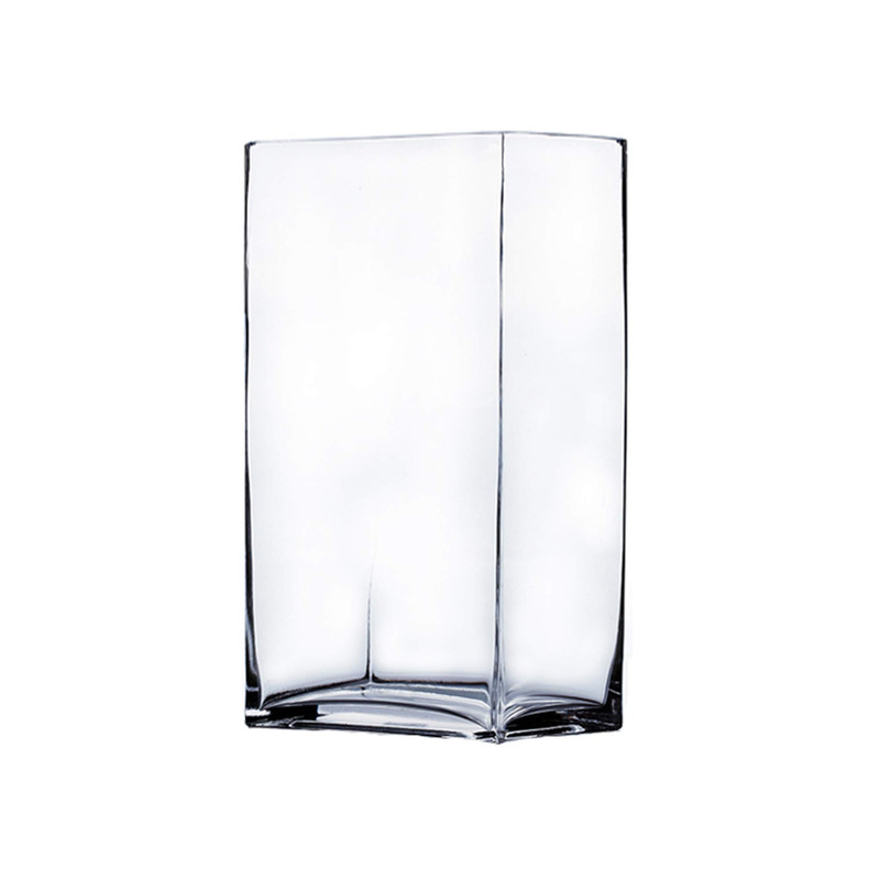 Wgvi Wgv Rectangle Block Vase Length 6 Width 4 Height 8 Clear Floral Bouquet