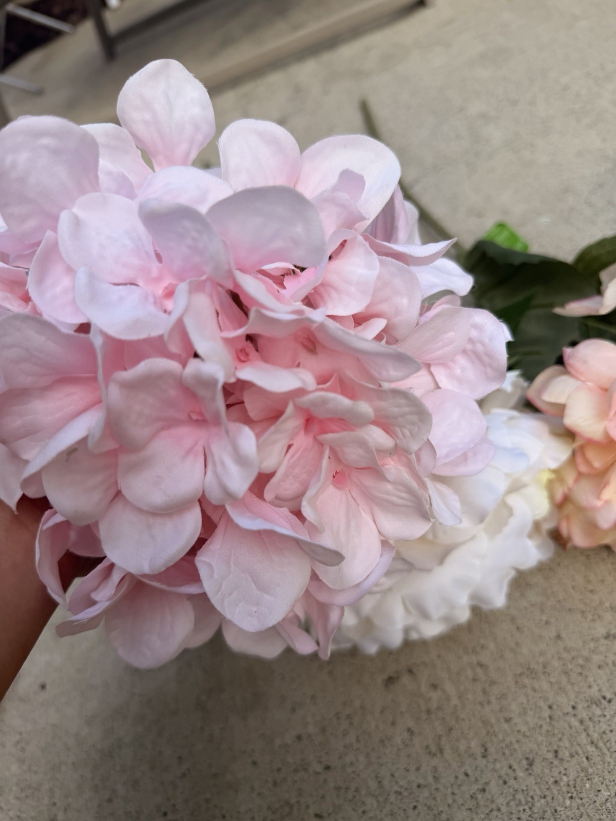 Ashland Spring Faux Floral Stems Lot 4 Pink Hydrangea Blush Peony Silk Flowers