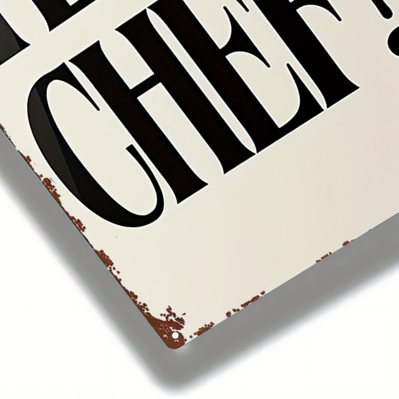Metal Sign “YES, CHEF!” 8X12 Inches Kitchen Decor