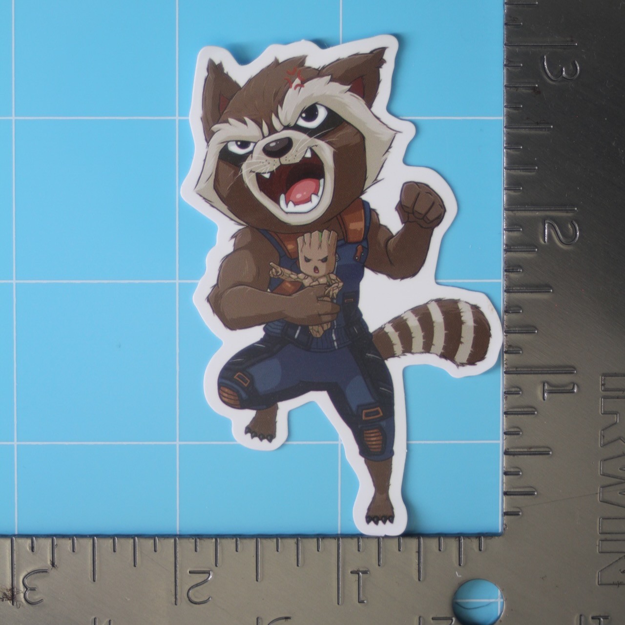 Marvel Universe Sticker (ROCKET RACOON) MCU Superheroes, Gloss PVC Decal