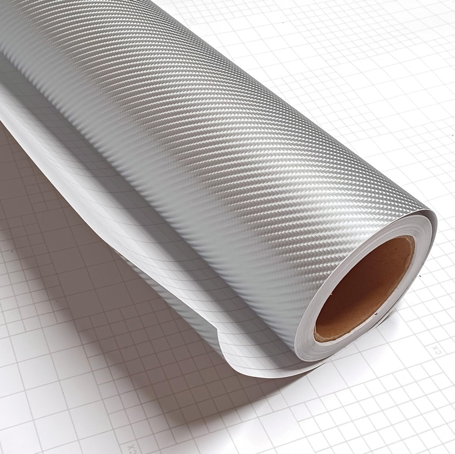 DIYAH 4D Carbon Silver Fiber Vinyl Wrap Sticker with Air Release Bubble Free …
