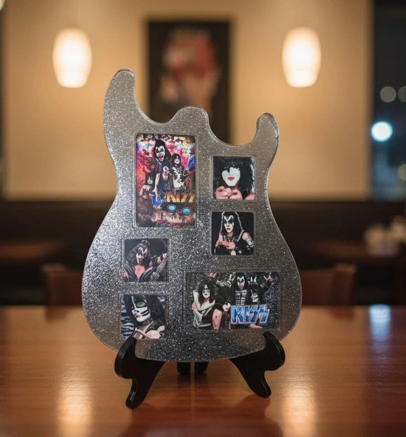 Custom Made Resin Electric Guitar with Stand