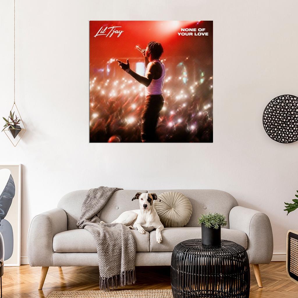 559244 Lil Tjay “None of Your Love” Album HD Cover Art 16×12 WALL PRINT POSTER