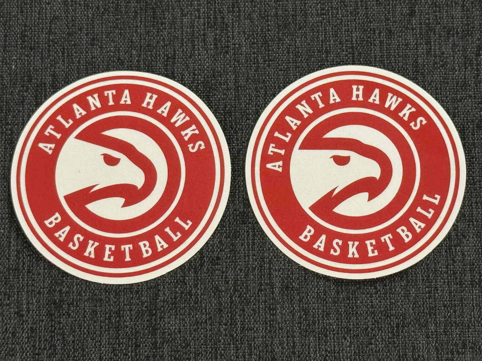 Lot (2) ATLANTA HAWKS 2 1/2″ x 2 1/2″ Team Logo STICKERS Fast! FREE!