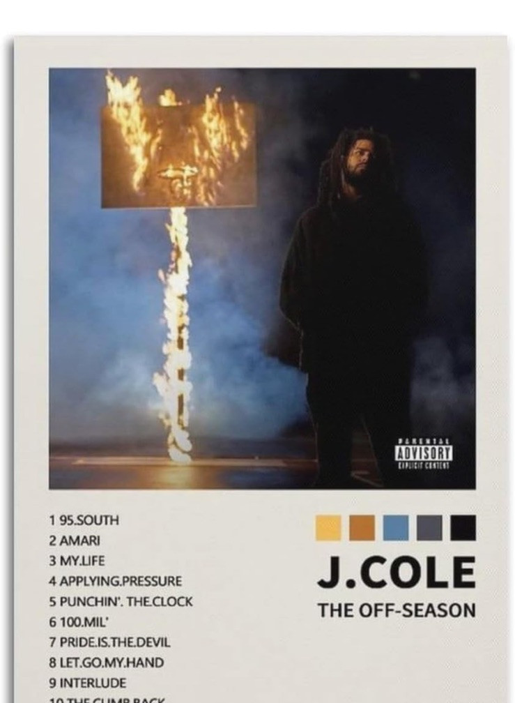 J Cole – The Off Season Album Poster ✅ Print Wall Art Rap Man Cave ✅ 12×18 in