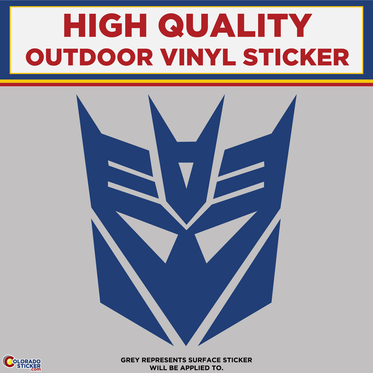 Decepticon Die Cut , High Quality Vinyl Sticker Decals