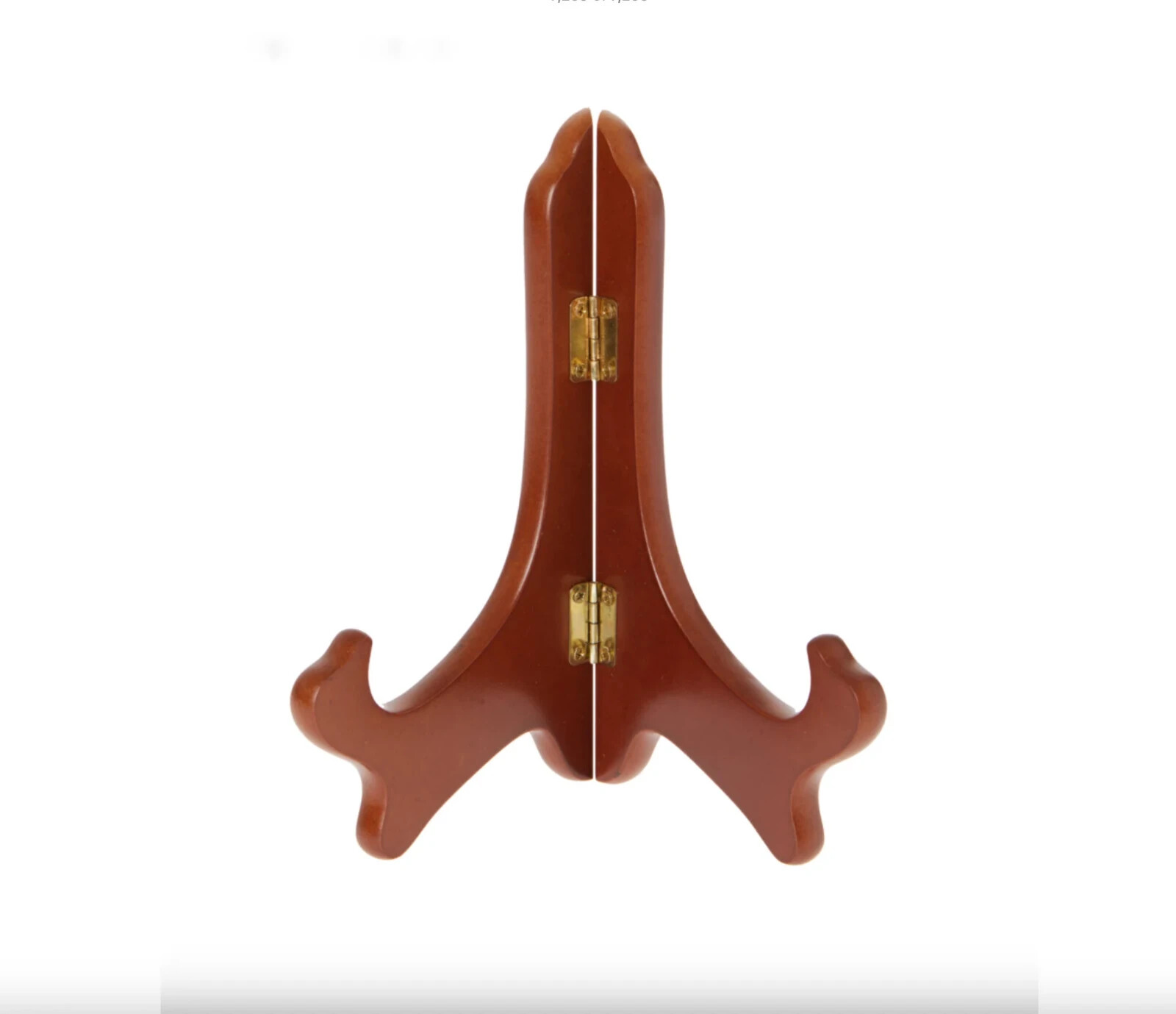 Bard’s Hinged Walnut MDF Wood Plate Stand, 7″ H x 6″ W x 4.25″ D (For 7″ – 8.5″)