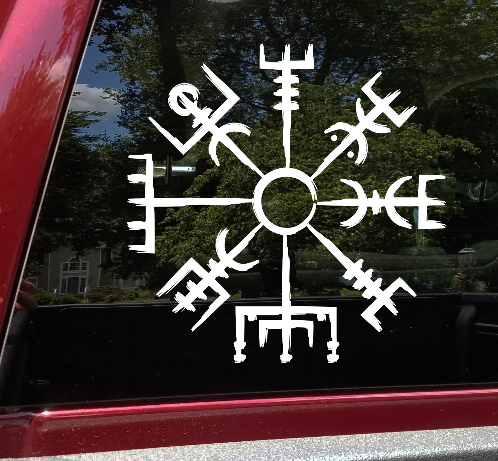 Viking Compass Vinyl Decal V15 – Vegvisir Viking Norse Icelandic Die Cut Sticker
