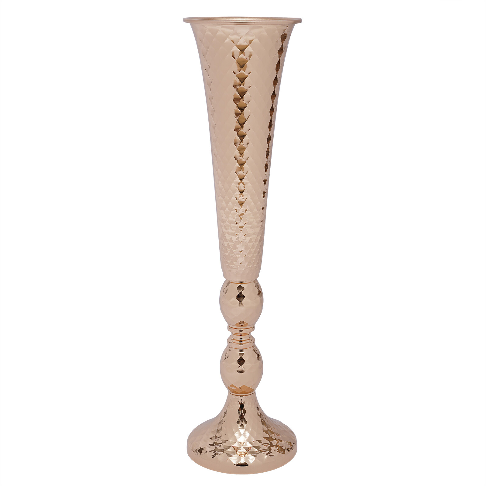 10Pcs Gold Flower Vases Wedding Table Centerpieces 20.5″ Tall Metal Trumpet Vase