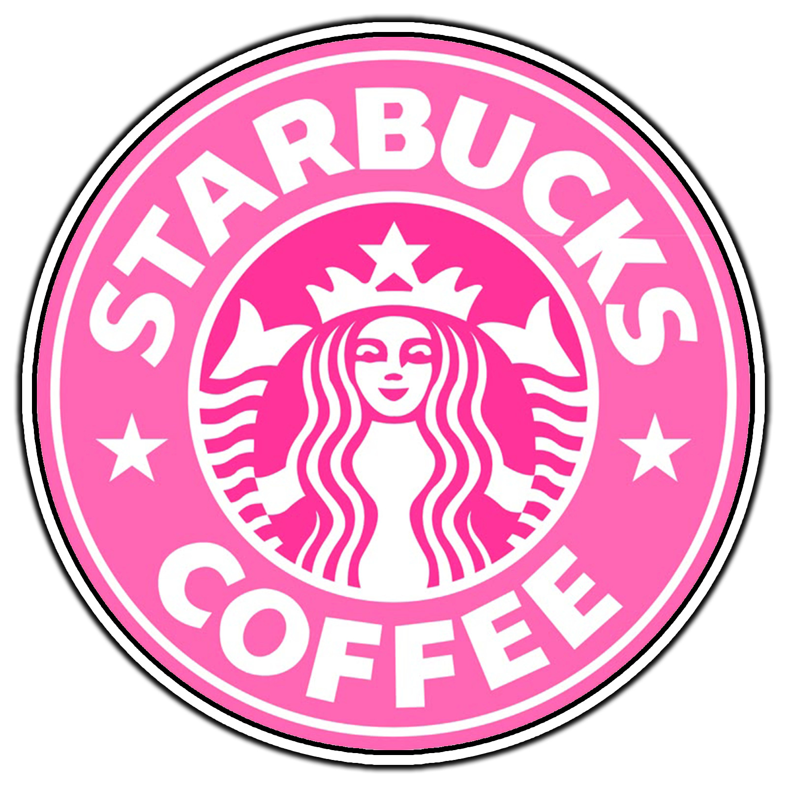 Starbucks Pink Logo #4 Sticker Waterproof Vinyl Decal Die-Cut Laptop Car