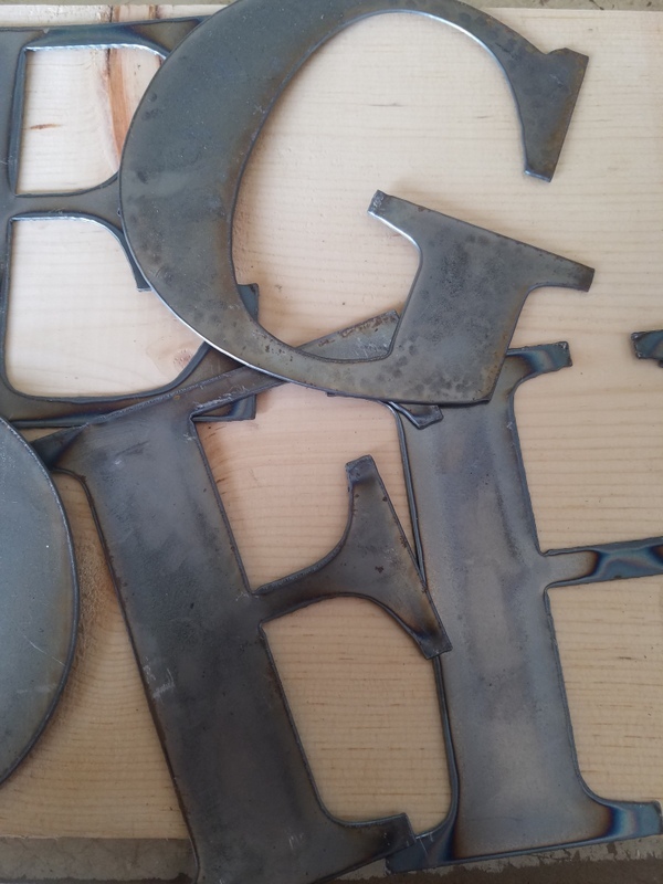 8″ Tall Metal Letters A-Z and Numbers 0-9 FREE SHIPPING