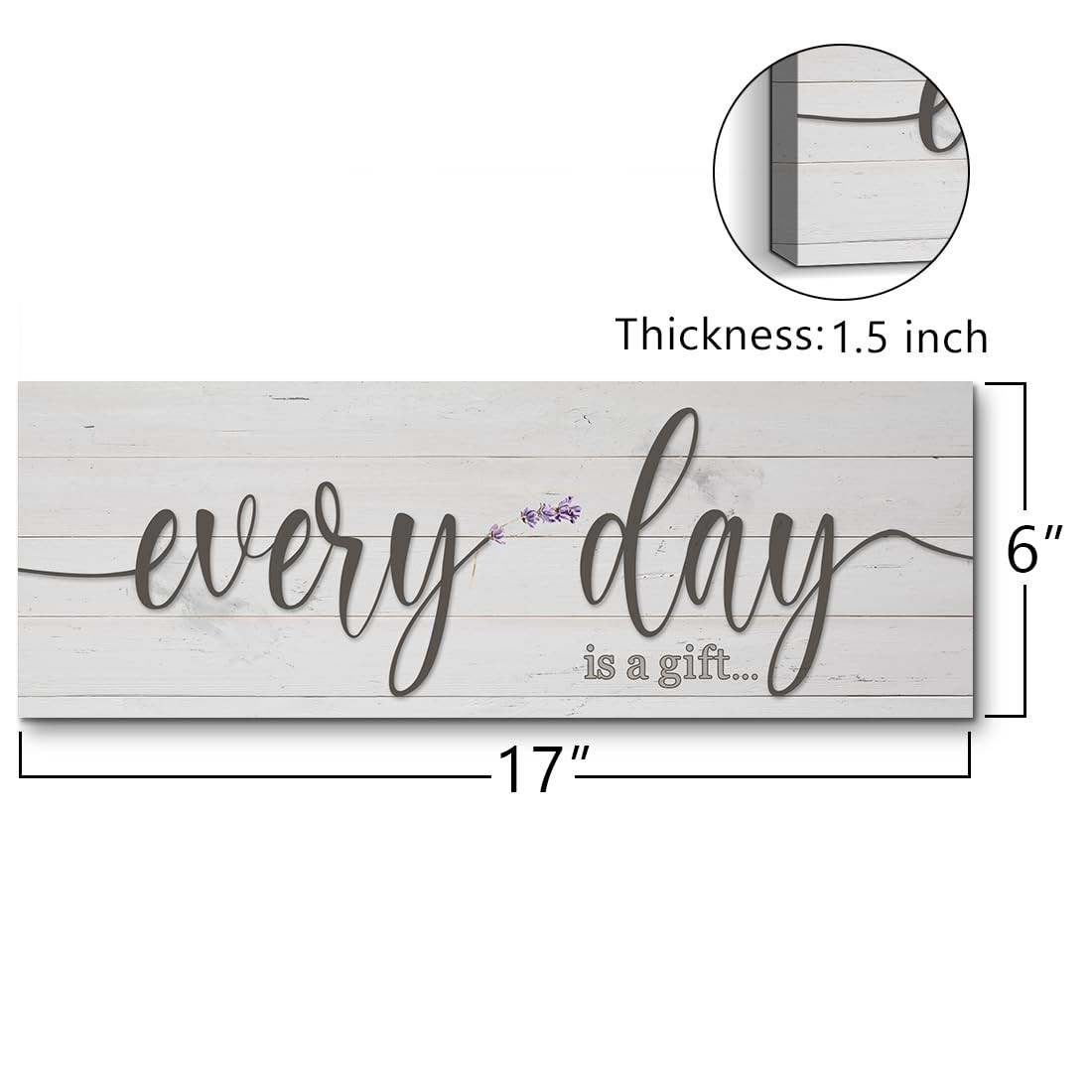 Every Day is a Gift Signs Wall Decor Inspirational Quotes Wall Plaques Family…