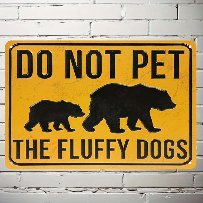 [Vintage Country Bear Sign] 12×8 Inches Vintage Country Bear Cabin Aluminum Meta
