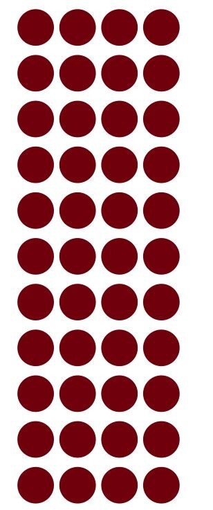 3/4″ Burgundy Round Label Dots Stickers Color Coding Inventory 3/4 Inch Dot