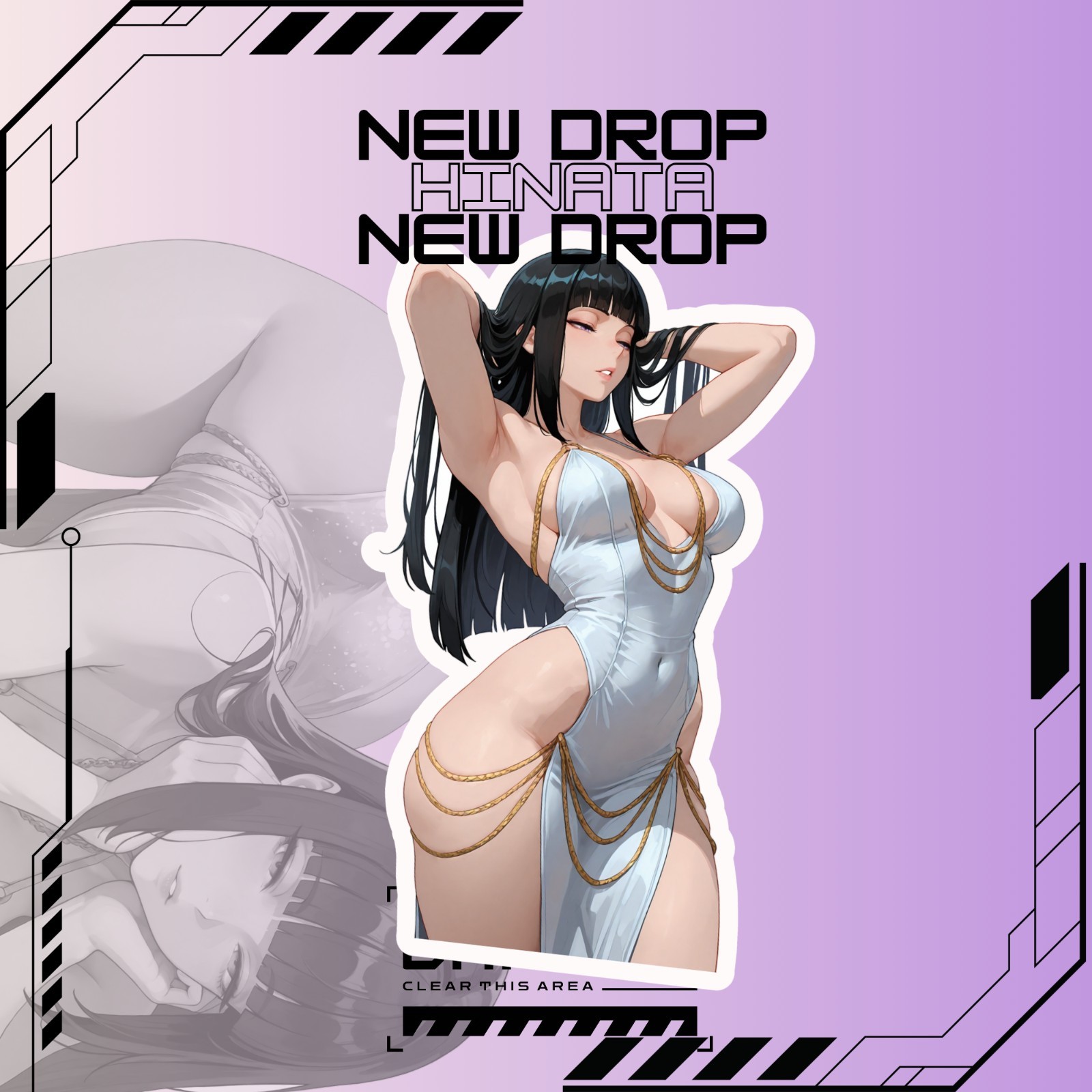 Hinata | Naruto | Anime Waifu Sticker Decal