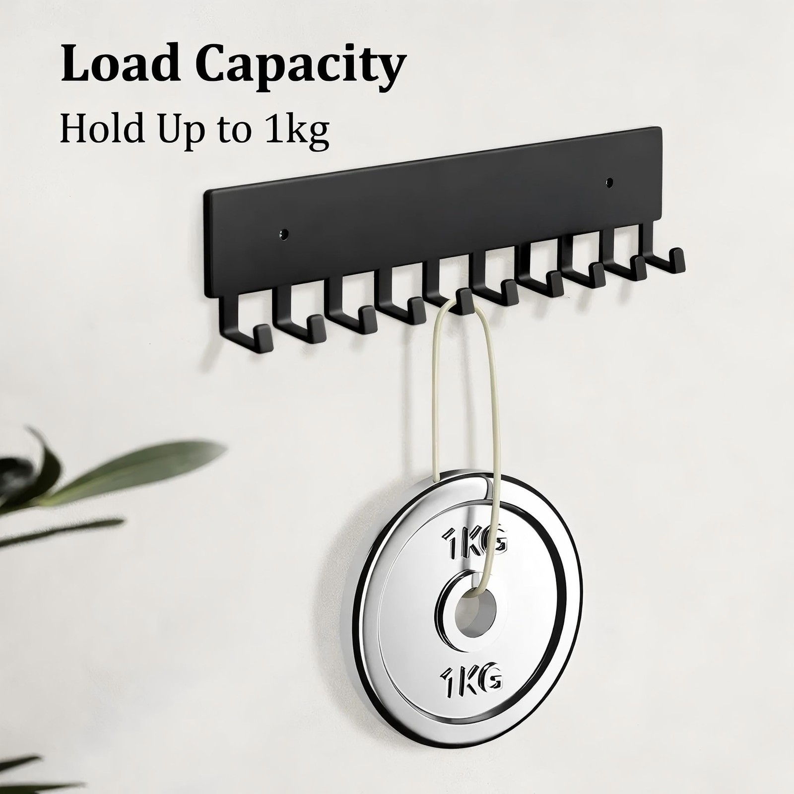 Hoomast Key Holder Wall Mount with 10 Hooks – Key Rack Organizer for Entryway…