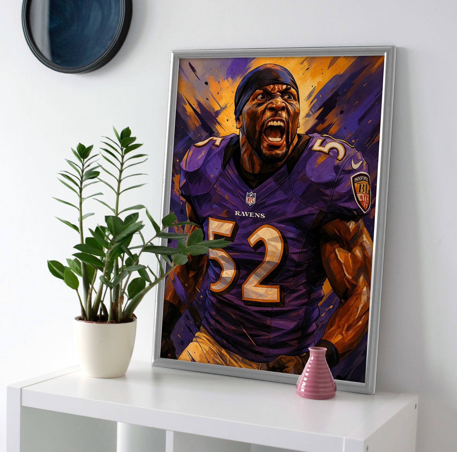 Ray Lewis Poster or Canvas – Ray Lewis Baltimore Ravens Wall Art Painting