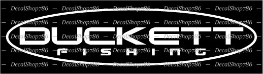DUCKETT Fishing Rods & Reels – Outdoors – Vinyl Die-Cut Peel N’ Stick Decals