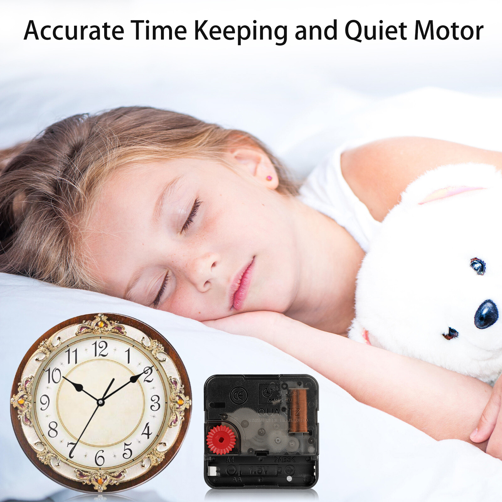 Quartz Mechanism Wall Clock Movement Kit DIY Repair Tool Replacement Hands Motor