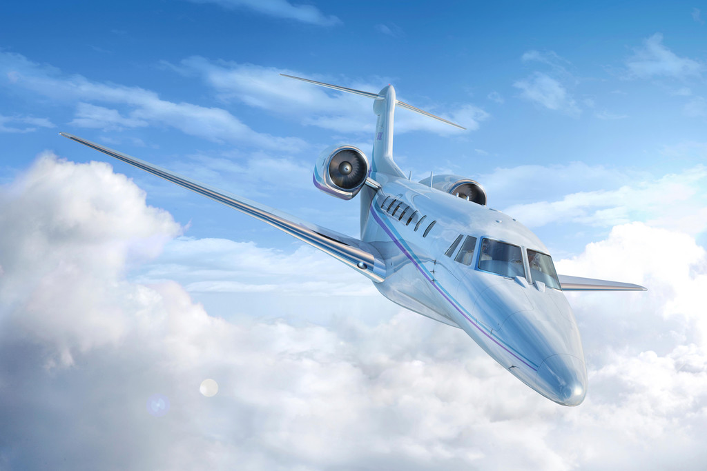 Private Jet Airplane in the Clouds Photo Photograph Art Print Poster 12×18