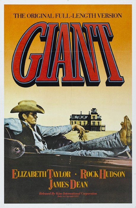 Giant James Dean Liz Taylor Rock Hudson movie poster print 18×12 inches