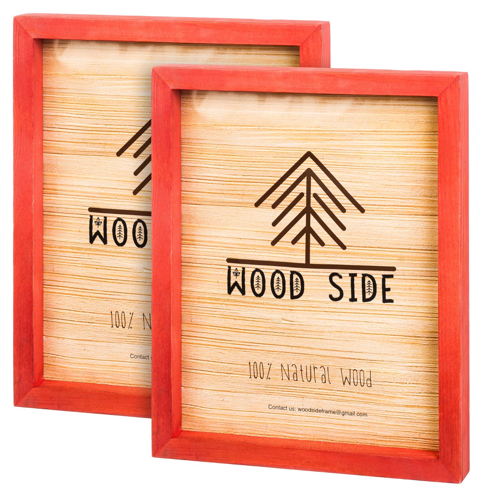 Rustic Colorful Wooden Picture Frames – Natural Solid Wood with Thick Borders