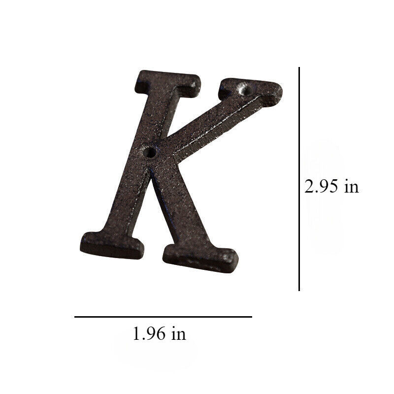 Cast Wrought Iron Black Antique House Door Alphabet Letters and Numbers HOT!