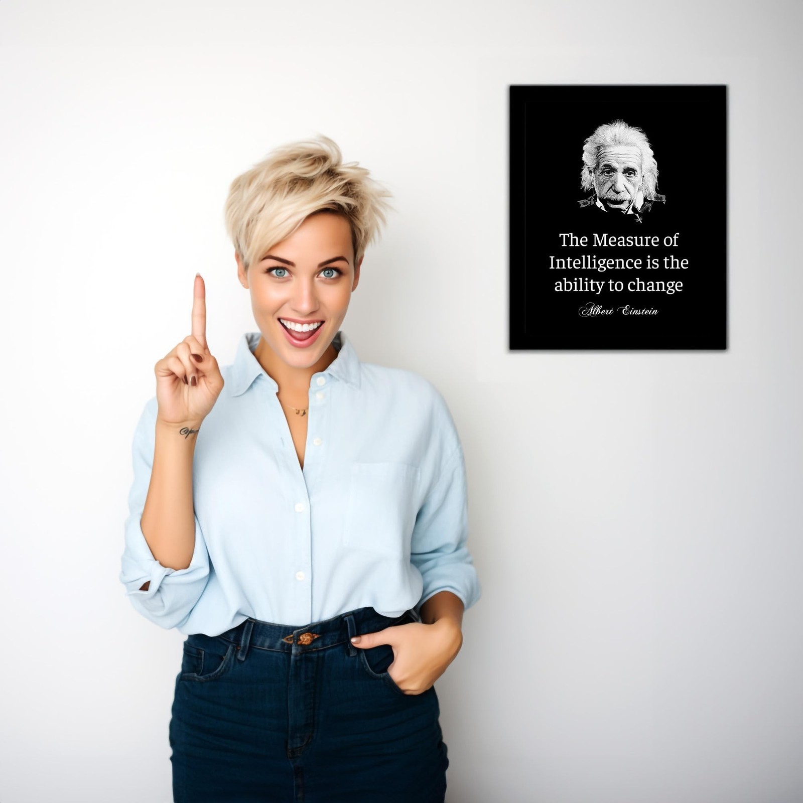 Albert Einstein Motivational Quotes Wall Art Print – Philosophical Decor for …