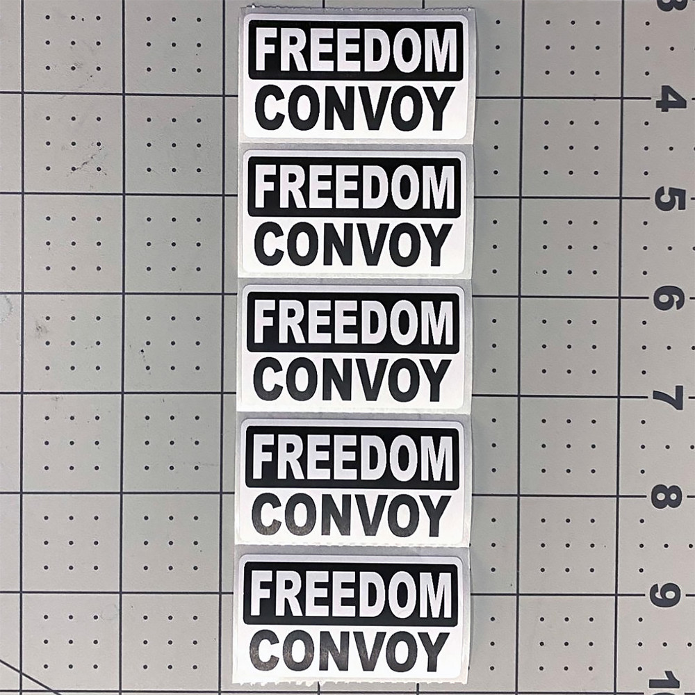 Trucker Freedom Convoy Protest Stickers Anti Mandate Trudeau 100 Action Pack