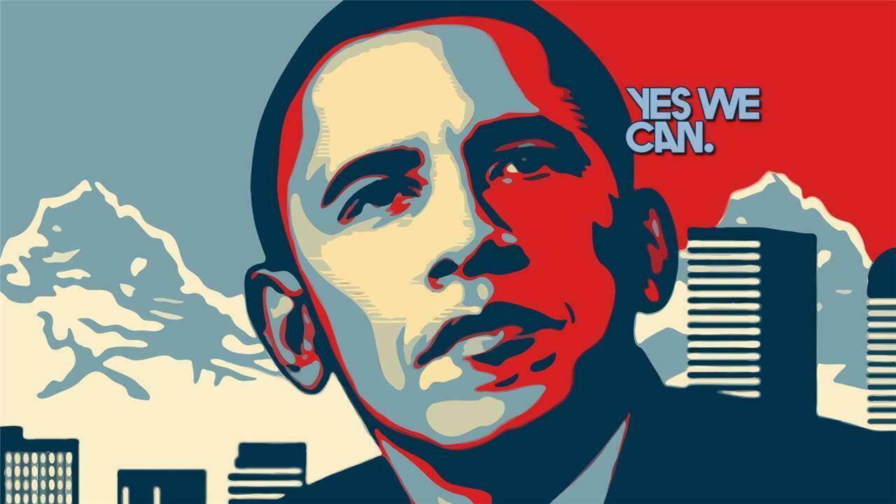 BARACK OBAMA YES WE CAN GLOSSY POSTER PICTURE PHOTO president election usa 222