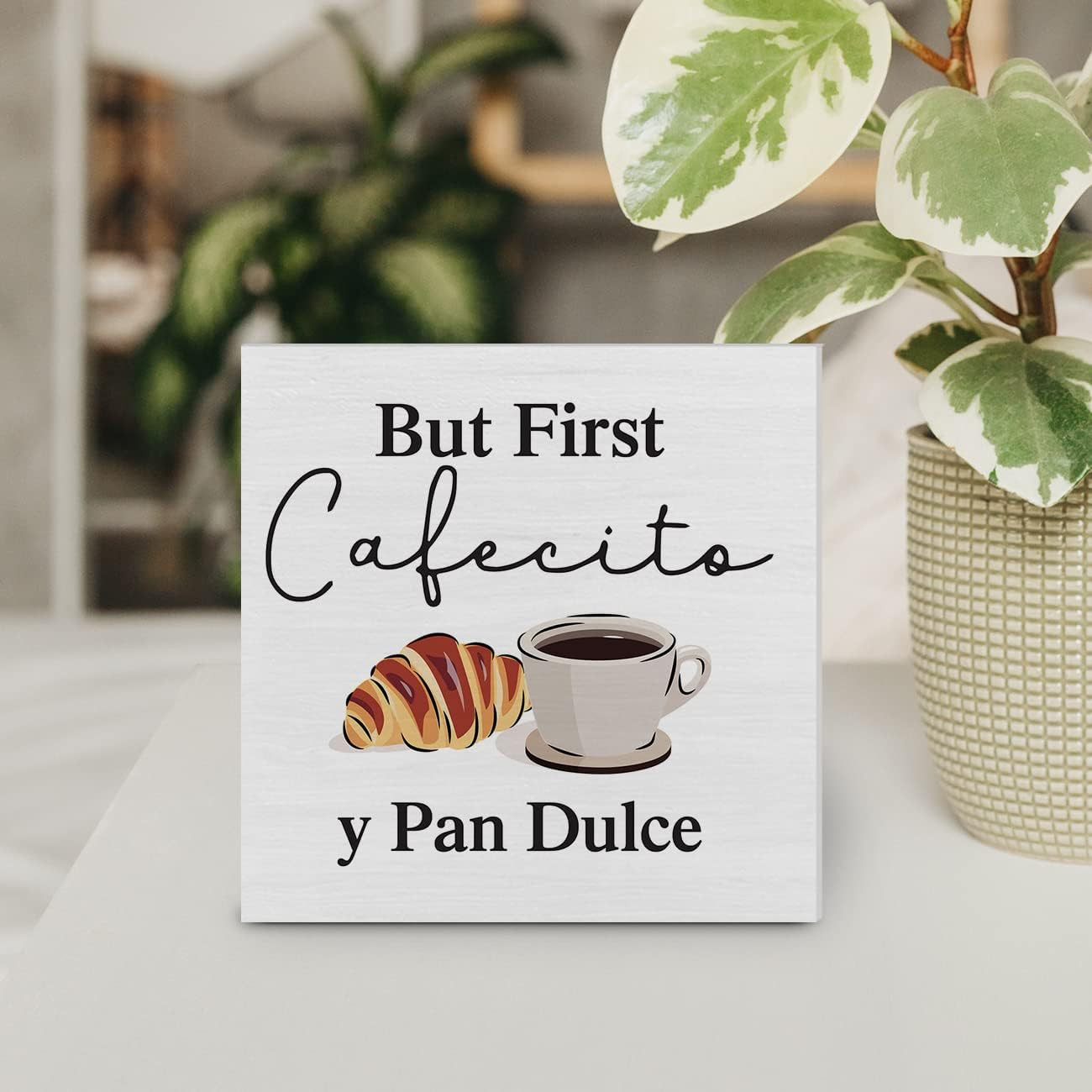 Country But First Cafecito Y Pan Dulce Wood Box Sign Decor Desk Sign Coffee Bar