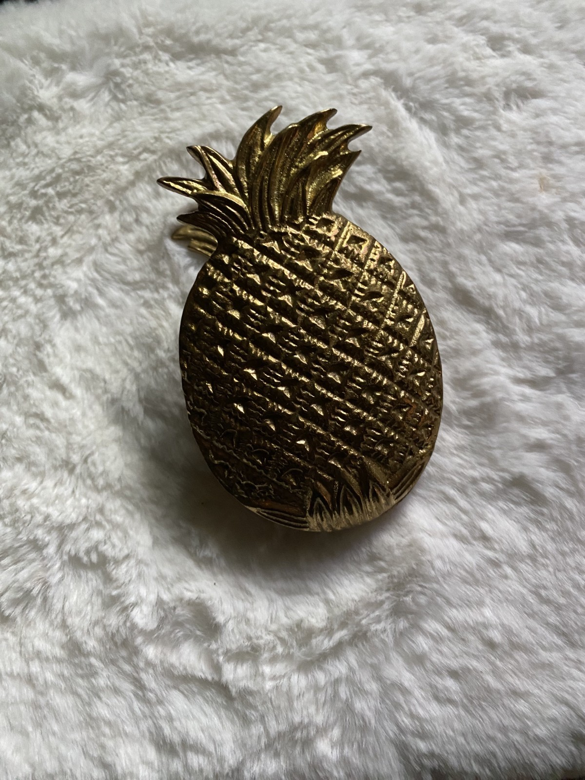 Vintage Pineapple Clip Solid Brass Decor 4 In. X 2.5 In.