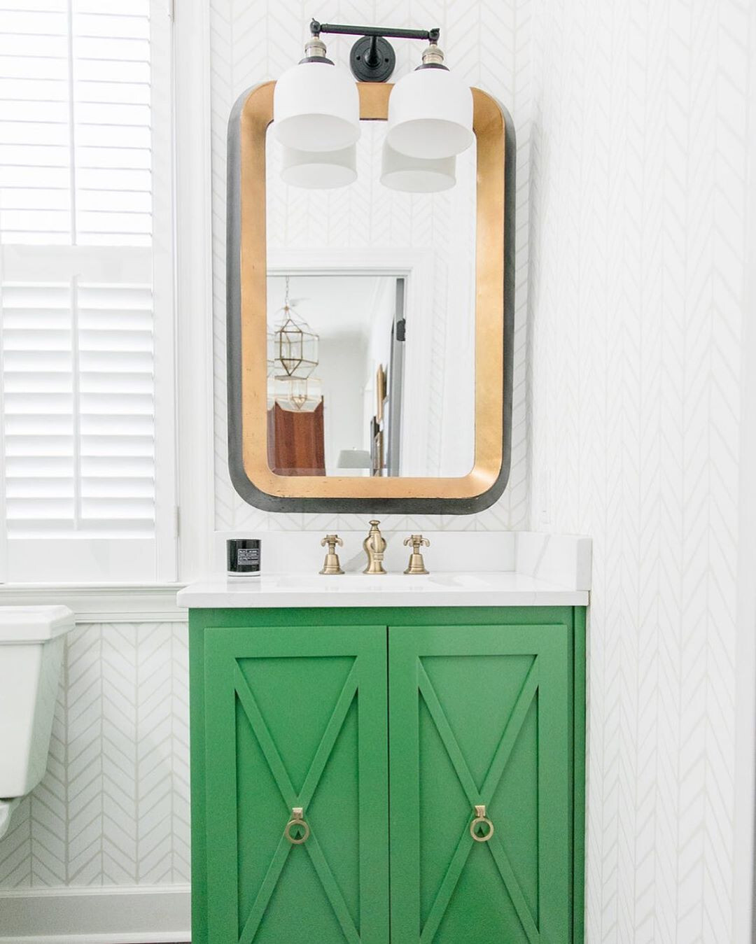 Uttermost 09301 Niva Metallic Gold Black Wall Mirror Bold Modern Beveled 42in