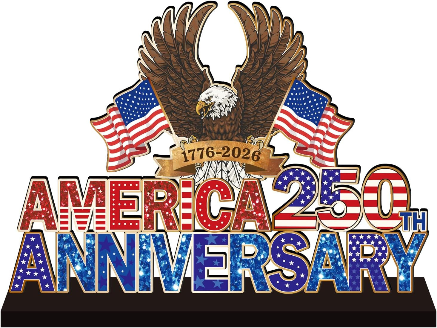 America 250Th Anniversary Decorations Wooden Table Centerpieces, 250 Anniversary