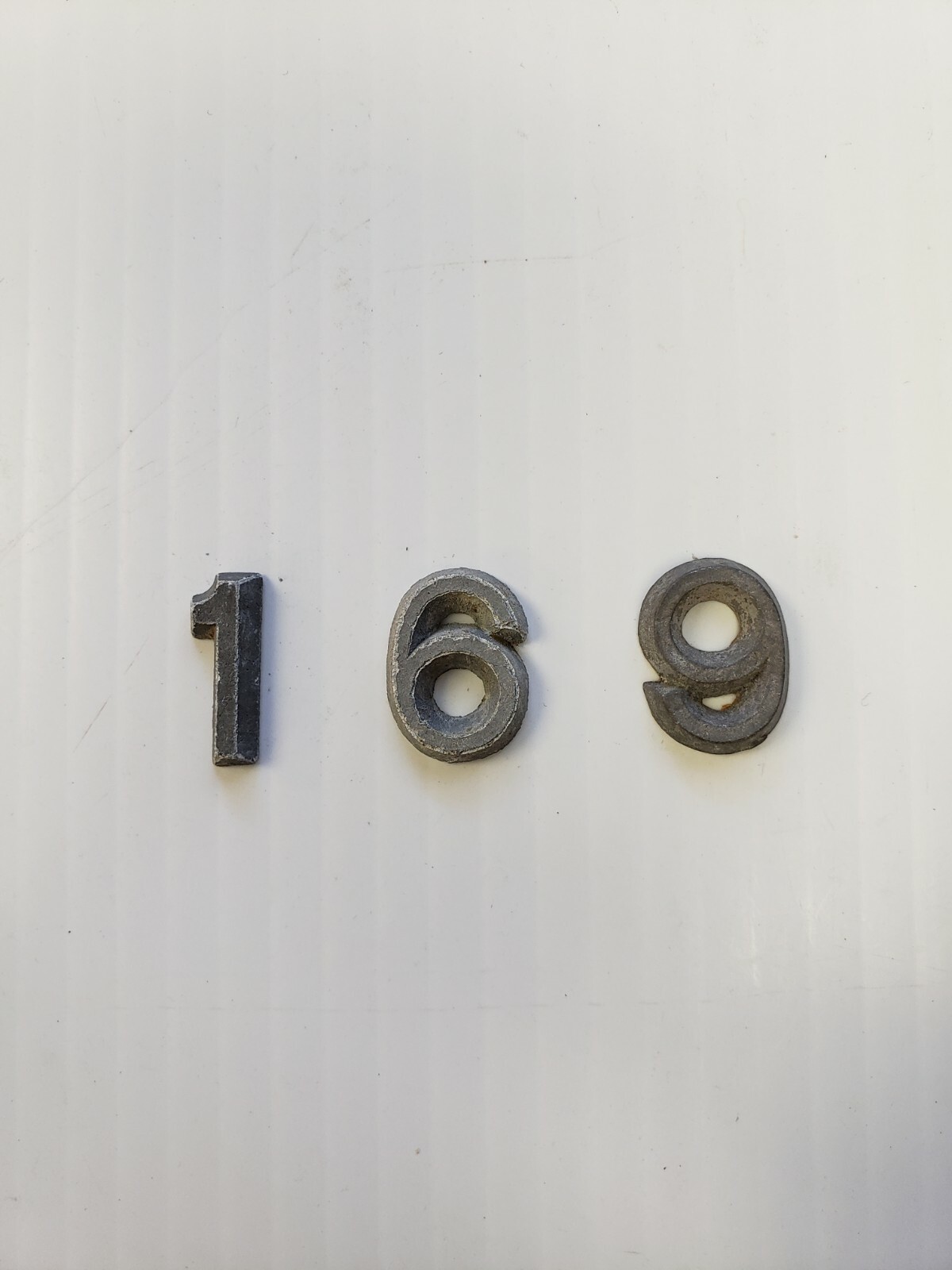 Metal Letters and Numbers 3/4 inch long Straight Thick Font price per letter *
