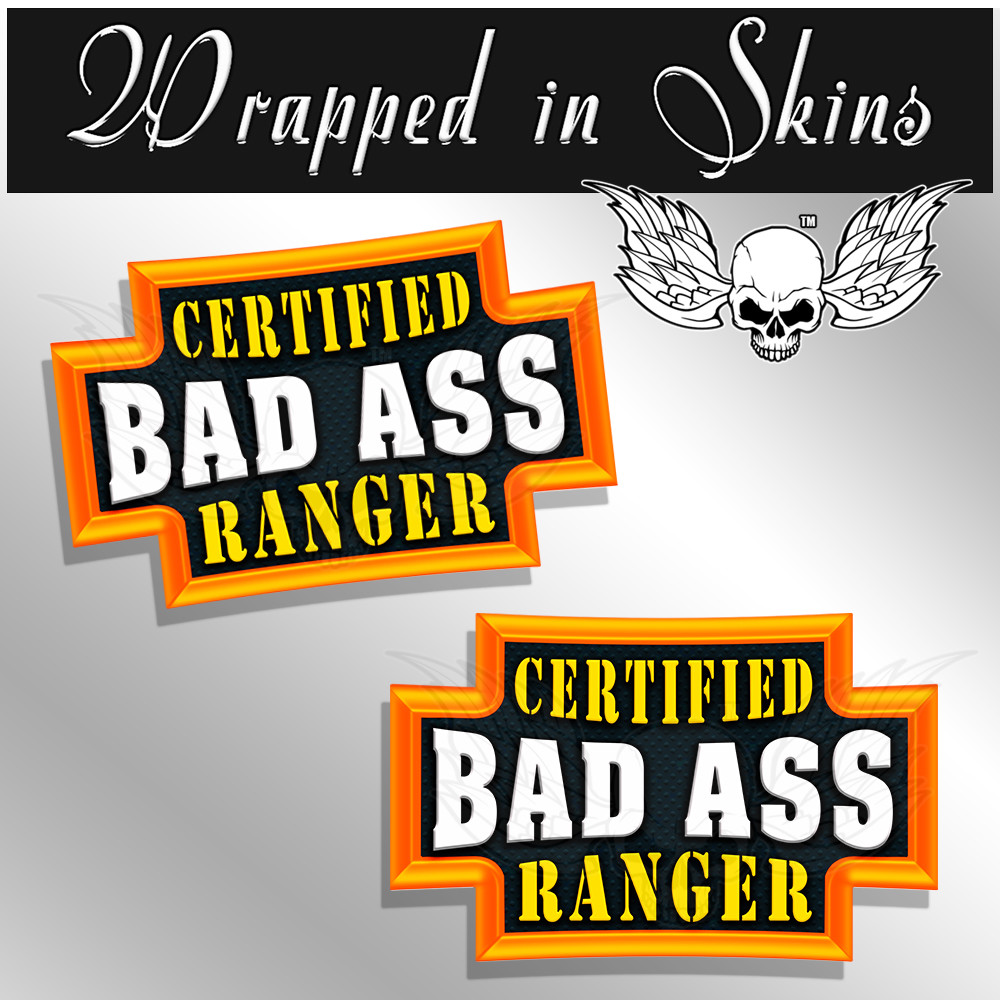 Ranger Stickers Certified Bad Ass Decals Funny Bumper Stickers – 2 PACK
