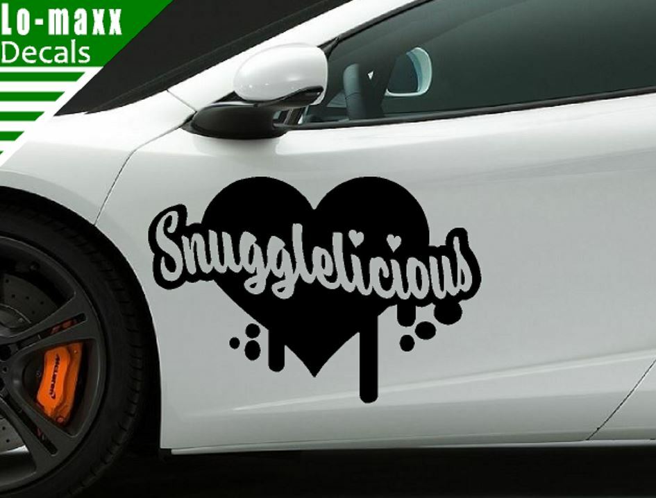 Snugglelicious Cute Custom Design Art Various Sizes & Colors Die Cut Vinyl Decal