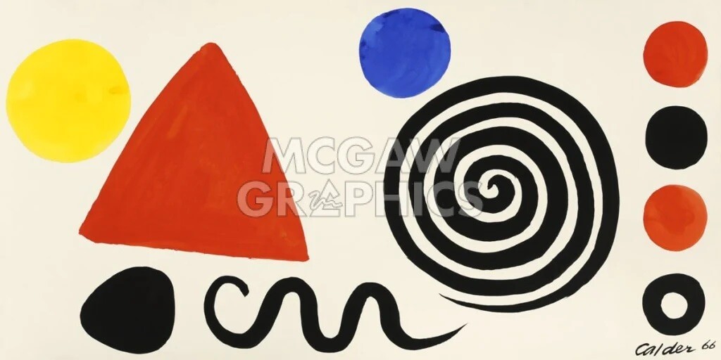 Abstraction 1966, Alexander Calder, Wall Art Print Poster 11″ x 14″ 3153