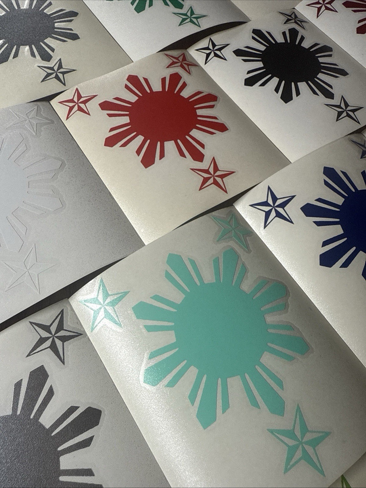Filipino Nautical Star Decal 3″or 6″ Inch Philippines Sticker 16 Colors New Flag